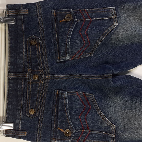 Fyi Kai Lu Jean's Size 27 Zippered Legs Blue Jeans - Picture 8 of 16